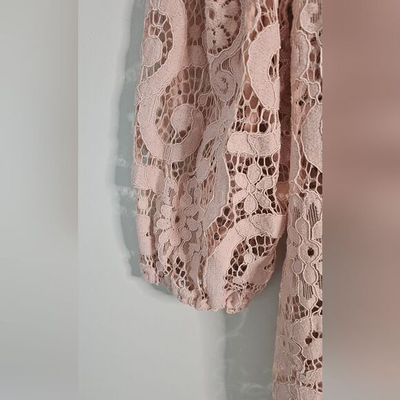 NWT Lace Long Sleeve Blouce Jacket & Camisole Set Size L PeachyPink. - Picture 5 of 7